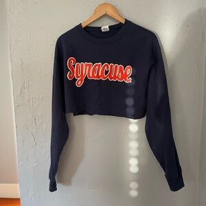 Syracuse Navy Blue Cropped Sweatshirt sz L